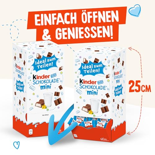 kinder Schokolade Mini – mind. 140 einzeln verpackte Mini Riegel, geeignet Geschenkbox zum Geburtstag, Hochzeit, im Büro oder Zuhause – Geschenk zum Vatertag – 900g 4