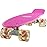 Skateboards Pink Complete Little Cruiser Retro Skateboard for Kids Boys Youths Beginners Daughter 22 inch (Pink)