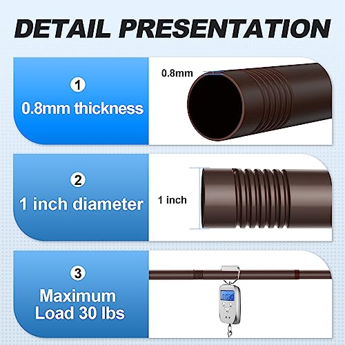 Image of CorkLatta Bronze Shower Curtain Rod 31 to 92 Inch,1 Inch Diameter Adjustable Spring Tension Stainless Steel Telescoping Rod,Easy Install,No Rust