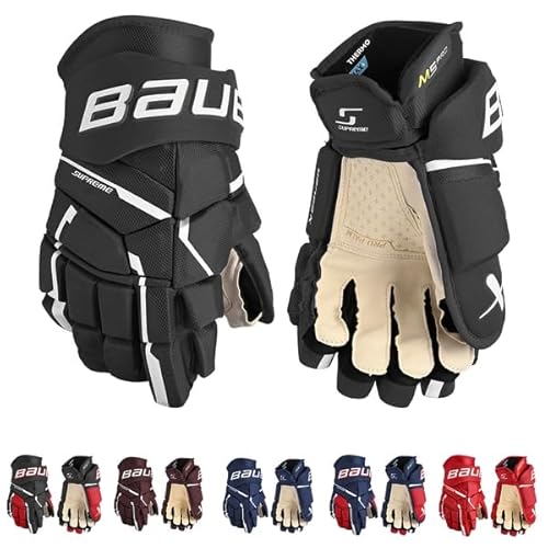 BAUER Supreme M5 PRO Handschuhe Intermediate, Größe:13 Zoll, Farbe:Navy