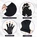 GSAFEME Cotton Gloves Eczema - Fingerless Touchscreen Moisturizing Gloves for Dry Hand Sleeping - Cotton Gloves for Men and Women, Black L/XL 3 Pairs