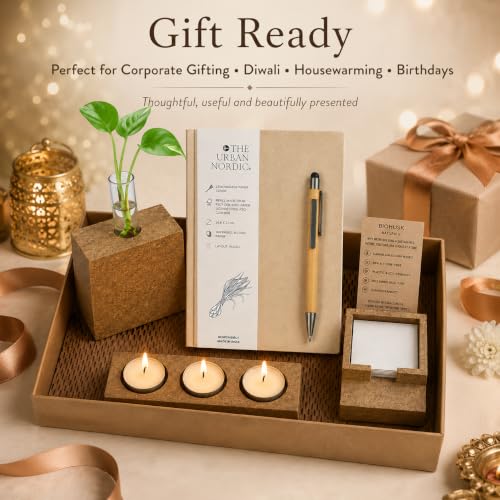 Image of Eco Corporate Gift Set Notebook Planter Candle Holder