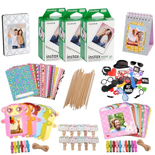 Image of Fujifilm Instax Mini 8 Camera Accessory KIT Includes - Fuji Instant Film Sheets Premium Over 60 PCS Bundle Instax Mini 8 Films (60 Sheets)