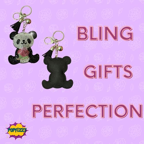 Popfizzy Crystal Keychains for Women and Girls, Bling Backpack Accessories, Bedazzled Purse Charms, Bag Charm, Handmade Gift3