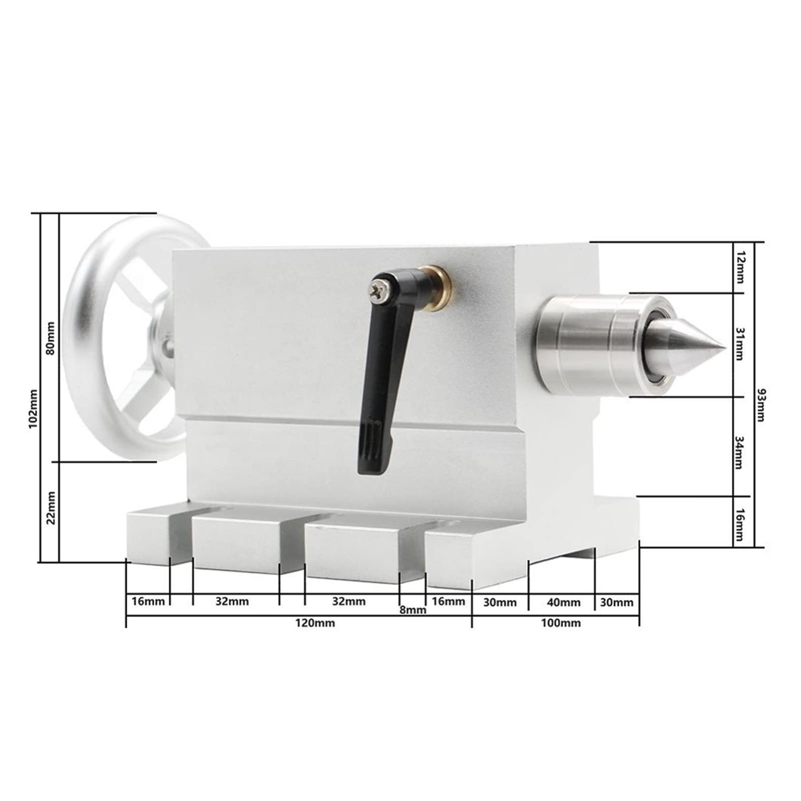 Silnik krokowy, 4 Szczęki 80mm Oś + Konik Głowica Dzieląca CNC Obrotu/zestaw Osi Do Mini Router CNC/grawer Grawerowanie Drewna