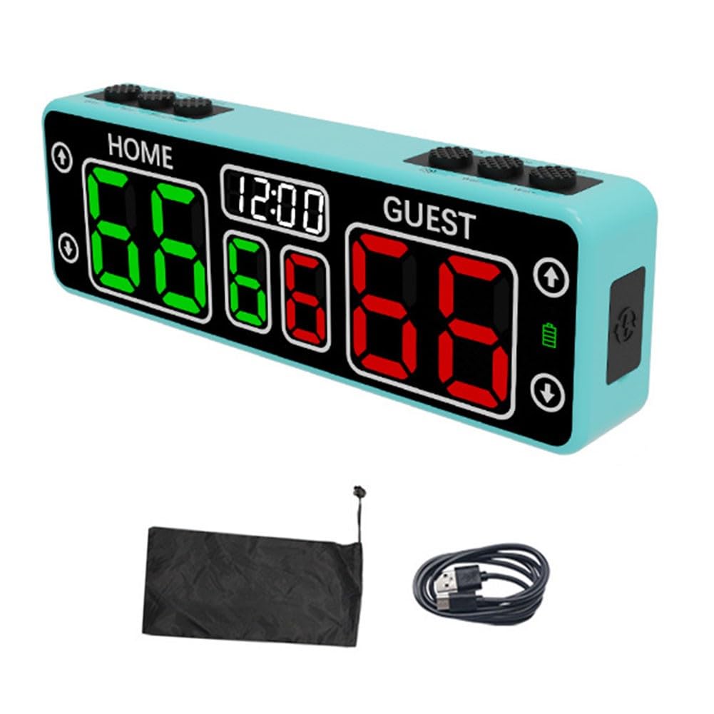 Lavagna elettronica a LED con pulsanti touch, ricaricabile fino a 24 ore, per pallacanestro, rugby, in plastica ABS, portatile