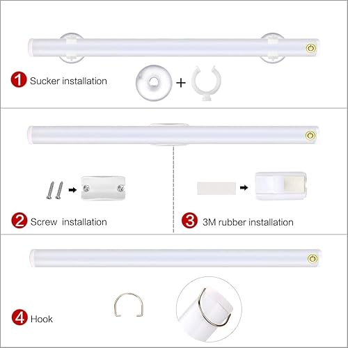 Miniatura 5 de Luces LED inalámbricas para espejo de maquillaje, luces portátiles para tocador  Luz diurna simulada  Control táctil de 4 niveles de brillo