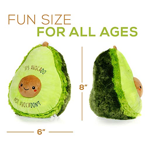 Stuffed Avocado - The Original Its Avocado not AvocaDONT Large Avocados Plush Animals Toy. Avocado Gifts Inspirational Text for Birthdays, Valentines or Christmas. Cute, Fun, Soft & Gift Wrapped - Thumbnail 2