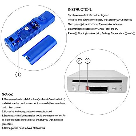 ChamZA Wireless Remote Controller for Wii/Wii U, w/Silicone Case & Hand strap BLE