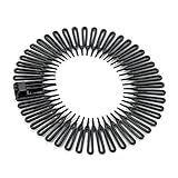 Black Plastic Flexi Comb Zig Zag Sports Headband Hair Band by Other