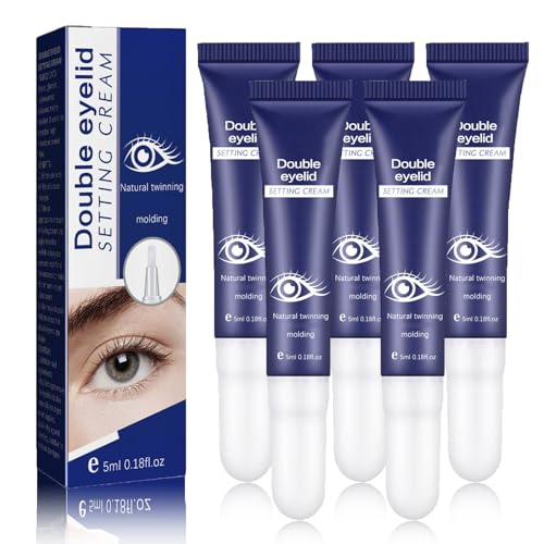 Double Eyelid Defining Cream - Crema de elevación de párpados para aumentar los ojos, permanente, invisible y moldeador de párpados (5P, 25 ml)
