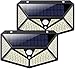 Luz Solar Exterior 150 LED, kilponen [Versión Innovadora 2200mAh] Foco Solar Potente con Sensor de Movimiento y 3 Modos de Iluminación Lámpara Solar Exterior Impermeable Luces Solares Jardín 2-Paquete