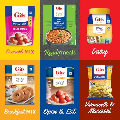 Image of Gits Instant Khaman Dhokla Snack Mix, Makes 120 Khaman Dhoklas, Pure Veg, Indian Snack Mix, 1Kg