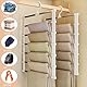 XULIERUX 2er Set Hosenbügel Platzsparend, Faltbarer Kleiderbügel, Organizer Kleiderschrank Für Hosen, Röcke, Schals, Krawatten, Gürtel, Laken
