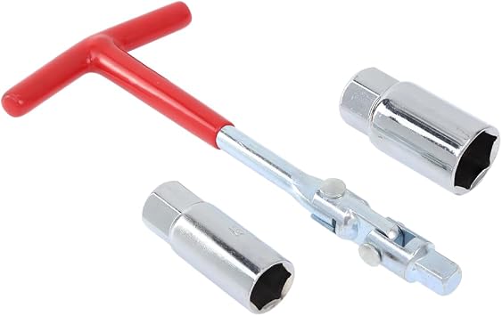 Spark Plug Socket Wrench T-Handle 5/8" 16mm & 13/16" 21mm | Remover Installer Tool, For Motorcycles, For Lawn Mowers, For Small Motor Vehicles