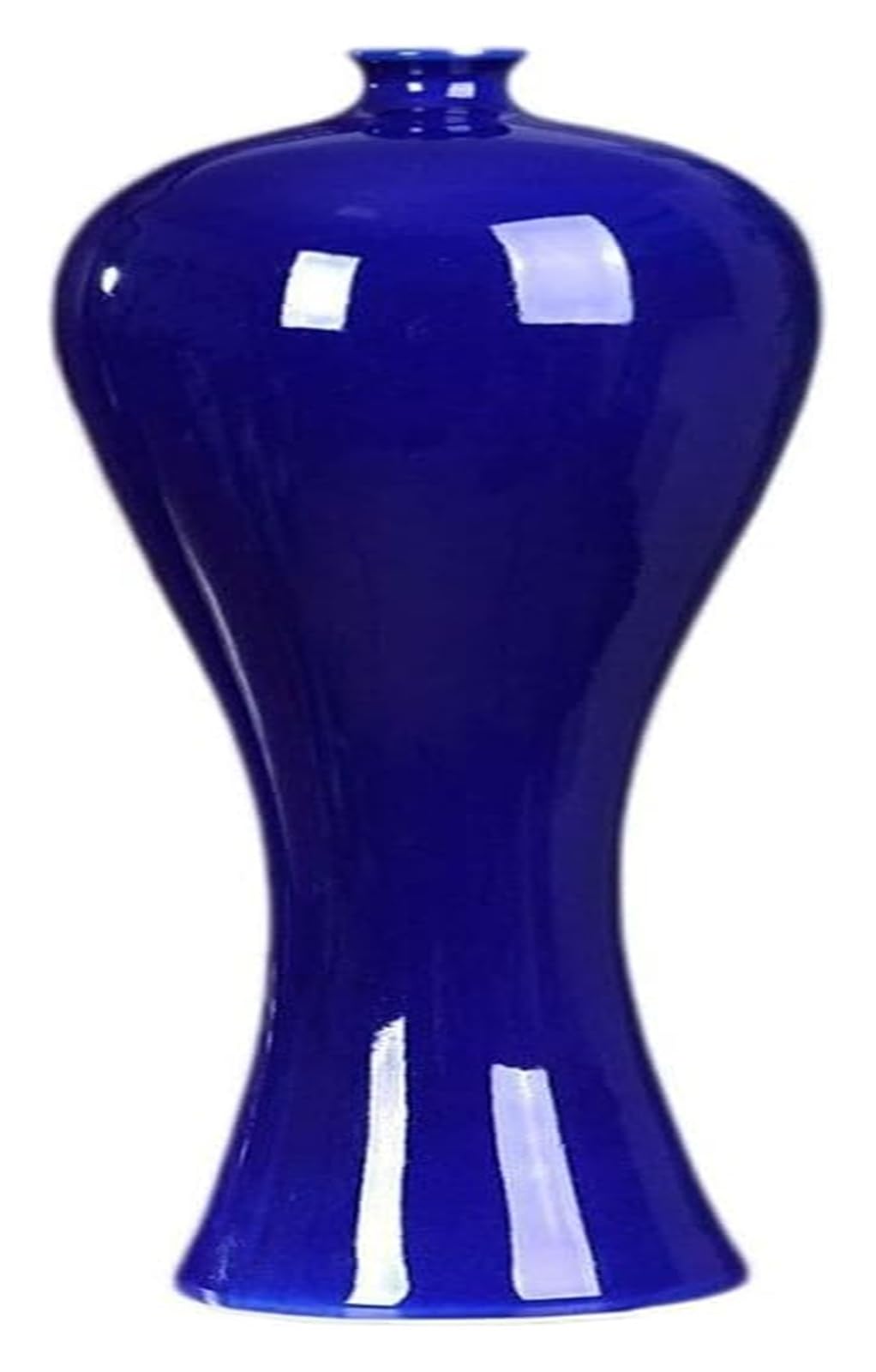 Vase Desktop Porcelain Vases Ceramic Modern Chinese Flower Arrangement Bottle Simplicity White Decoration Jar Decorative(bule)