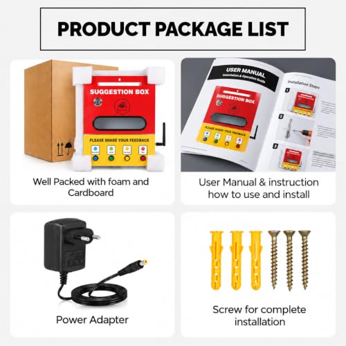 Image of By VP Industries (Combo) Suggestion Box with Feedback Panel, Wall Mounted