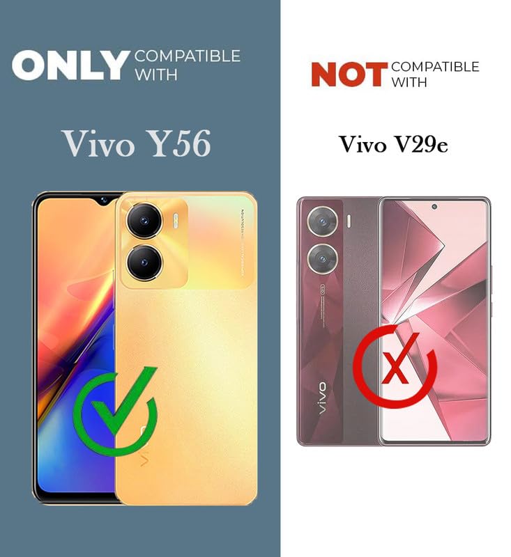 Image of Jkobi Back Cover for Vivo Y56 5G (Silicone Clear Shockproof Case with Camera Protection | Soft and Flexible | Transparent)