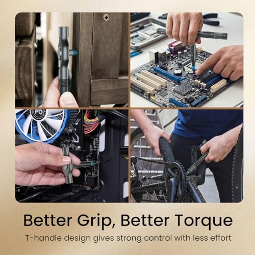 Image of Portronics BitBox Prime 24-in-1 Magnetic Ratchet Screwdriver Set with 58-Tooth Mechanism,T-Handle Design,S2 Alloy Steel Bits, Detachable Handle,Portable Repair Tool Kit for Laptop, PC, Bike & Home DIY
