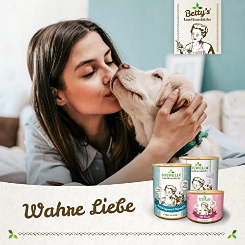 Betty's Landhausküche Hund Känguru mit Kartoffeln und Geflügel 6 x 400 g Für alle Hunderassen geeignet Hohe Bioverfügbarkeit Wir achten auf Beste Qualität