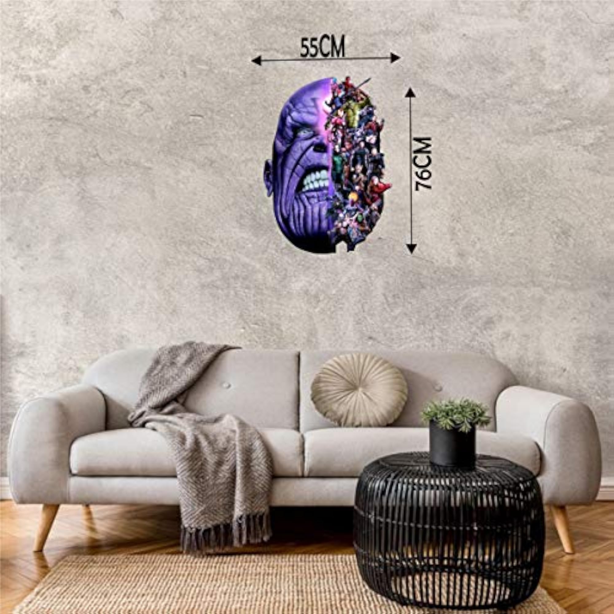 Thanos Wall Sticker, Decorative Room Art