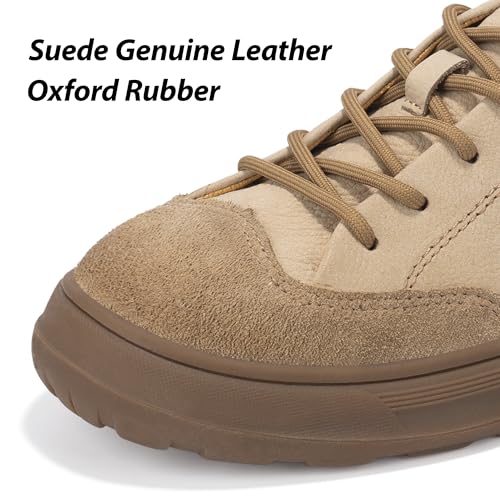 Womens Walking Shoes, Genuine Leather Low Top Men Casual Shoe with Oxford Rubber, Breathable and Durable, Suitable for Walk, Casual, Business 6