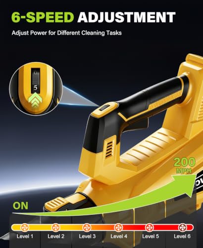 Leaf Blower Cordless, Powerful Blowers for Blowing Leaves, 6 Speed Modes - image 3