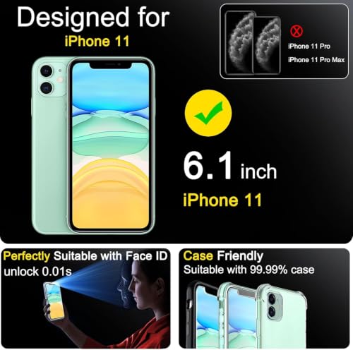 Image of Ferilinso Screen Protector for iPhone 11, Tempered Glass, Case Friendly