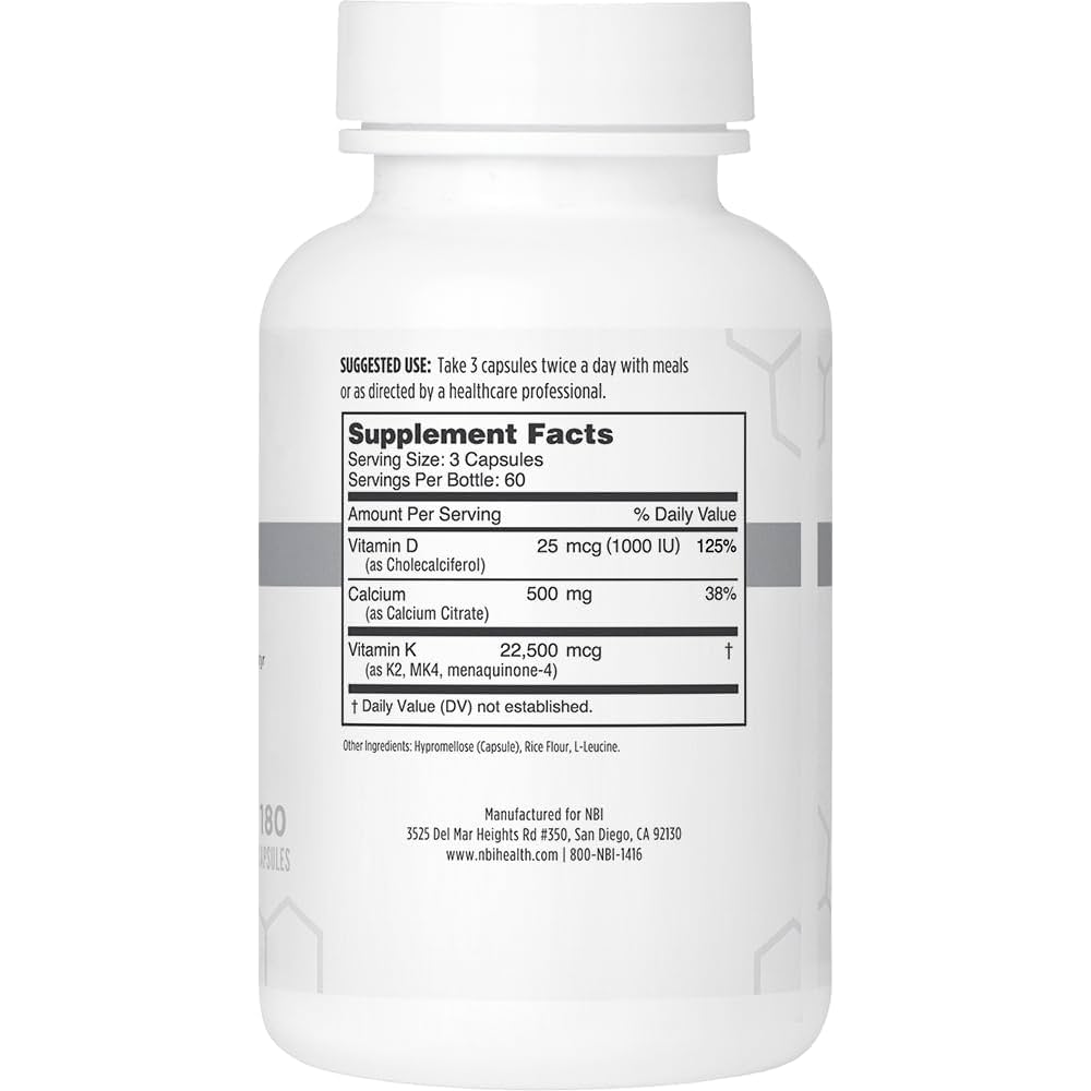 Amazon.com: NBI Osteo-K Bone Support | Vitamin D & K Complex