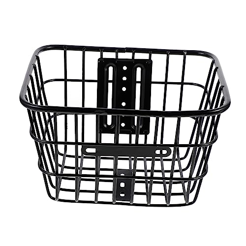 KOMBIUDA Durable Iron Folding Bike Storage Basket Easy Attach Front Handlebar Hanging Basket Large Capacity Net Container for Cycling Accessories for Rides