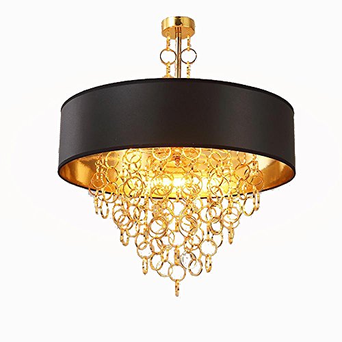 Luminaire suspendu décoratif en métal noir et doré pour un anniversaire