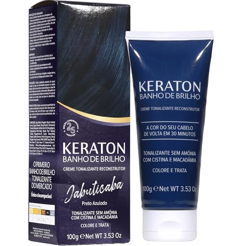 Keraton Tonalizante Banho de brilho 100g Jabuticaba Preto Azulado