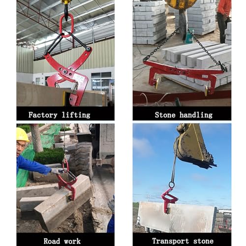 Abrazadera Vertical para Placas, tenazas de elevación de Alta Resistencia para Piedra y Acero, mordaza Ajustable para un manejo Seguro en construcción y albañilería.