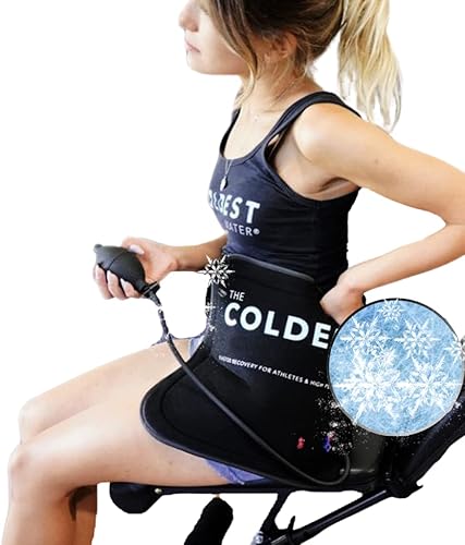 The Coldest Hip Ice Pack - Bolsa de hielo con compresión de aire para aliviar el dolor de caderas rígidas y espalda inflamación y cirugía de cadera