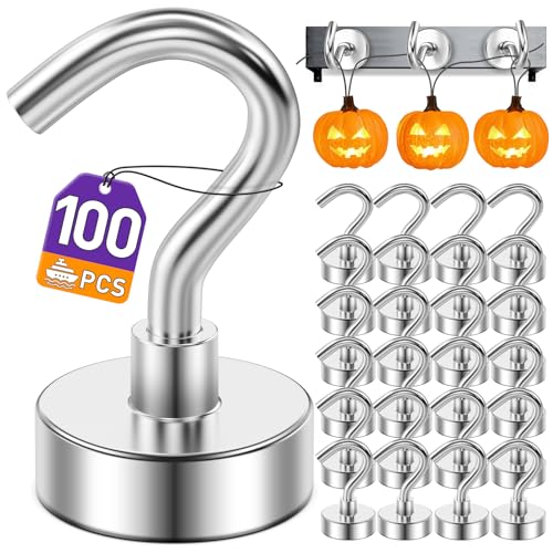 MUKFIRM 100 PCS Magnets with Hooks, Magnetic Hooks for Cruise