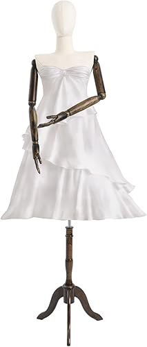 Vestido de maniquí femenino, cuerpo de maniquí de muñeca con base triangular, altura ajustable, 61-79 pulgadas, modelo de exhibición de ropa para