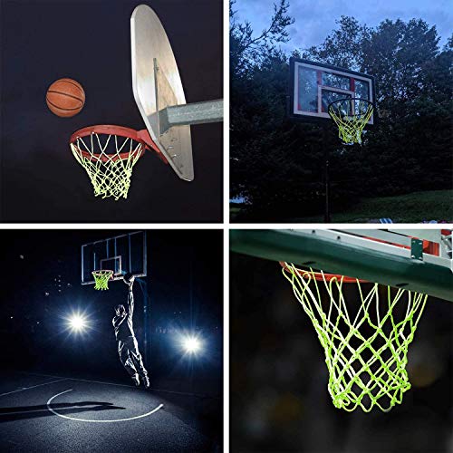 Besmon123 Nightlight Basketball Net Luminous Outdoor Portable Sun Powered Sports Nylon - Thumbnail 4