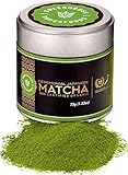 Matcha Green Tea Powder - Dual Certified Organic - Ceremonial Grade (35g) - True Japanese 1st Harvest - 200 Years History by GREENHOUSE SUPERFOODS [1.23oz]