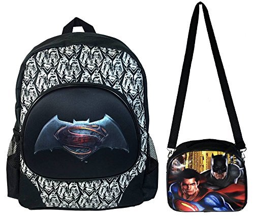 Batman vs Superman: Mochila grande  color blanco y negro
