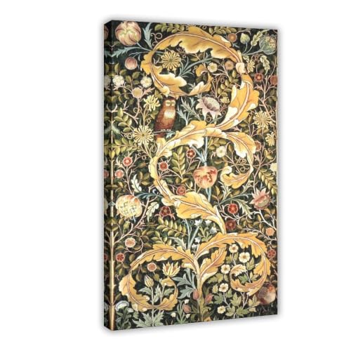 Poster hibou William Morris pour décorer une chambre avec des peintures d'animaux vintage