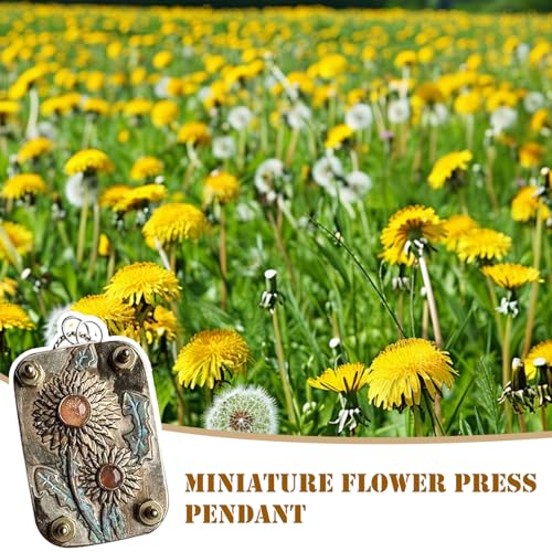 DOWNDRIFT Mikro Blumenpresse Micro Flower Press Kreative Miniatur-Pflanzenpresse Blumen Pressen Aus Metall DIY Gepresstes Blumenpflanzen Erhaltungs Set Geeignet für Handwerks und Pflanzenliebhaber