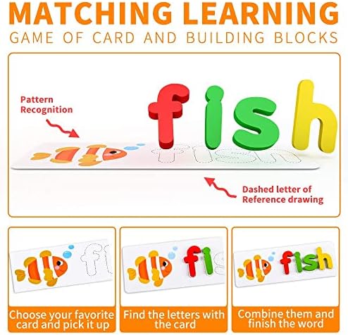 Toddlers Preschool Learning Toys for Girls Boys Age 3 4, Kid Alphabet Spell Educational Game Toy for 3-4 Year Old Girl Boy Baby Birthday Gift Kindergarten Sight Word Letter Puzzle Toys for Girl Boy 4 51mS3dRyqRL. AC