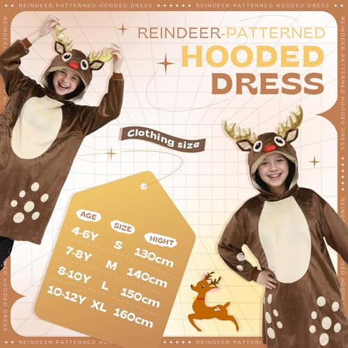 Vestido con capucha de animal para niños 4-12 años miniatura 2