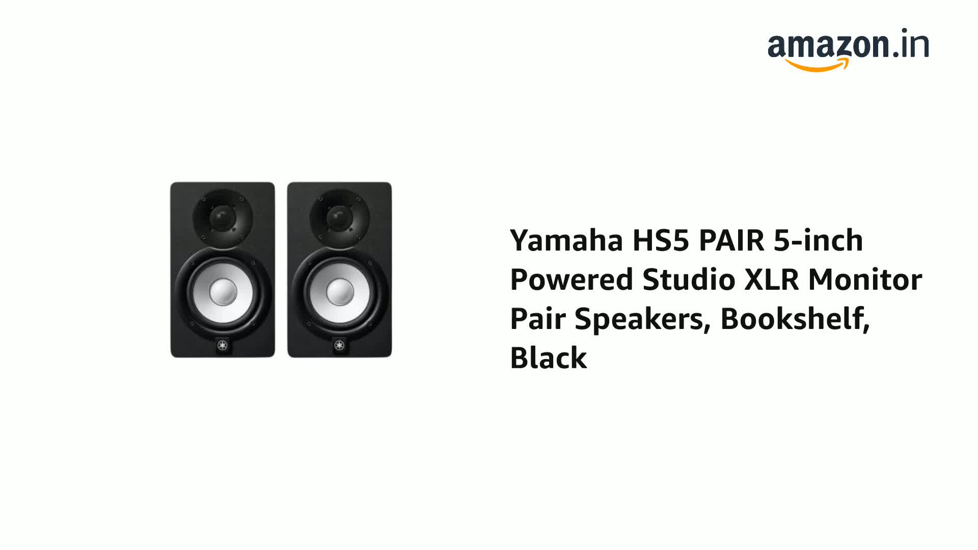 Yamaha HS5 PAIR 5-inch Powered Studio XLR Monitor Pair Speakers