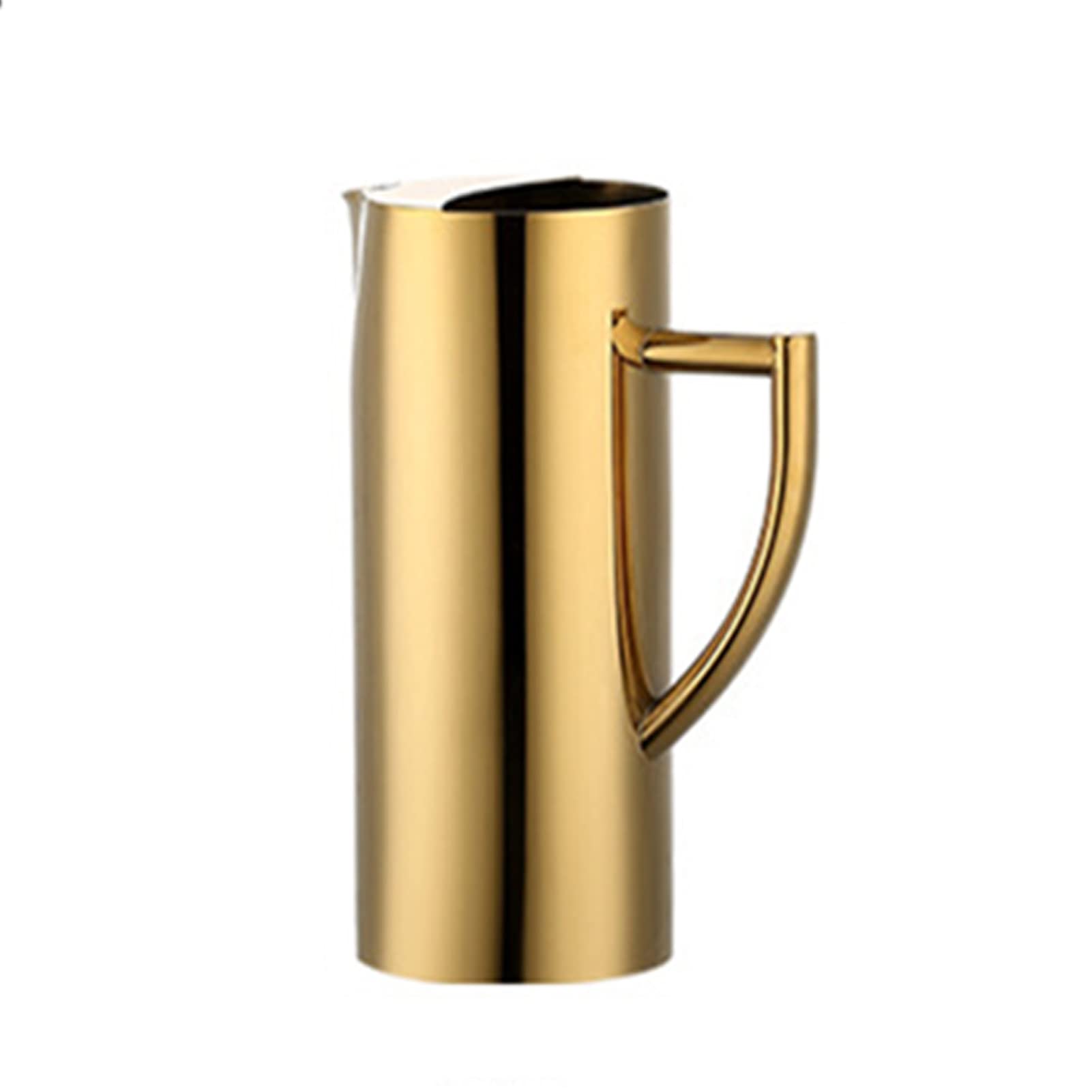 Pichet D'eau Cruche Acier Inoxydable, Avec Garde-glace, Théière Carafe Pour Servir De L'eau, Du Jus, Du Thé Glacé Et D'autres Boissons Froides (Doré,1L)