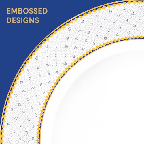Image of Larah by Borosil 37pc Opalware Kosmia Dinner Set for Family of 6 | Microwave & Dishwasher Safe Crockery Set for Dining & Gifting | Plates & Bowls