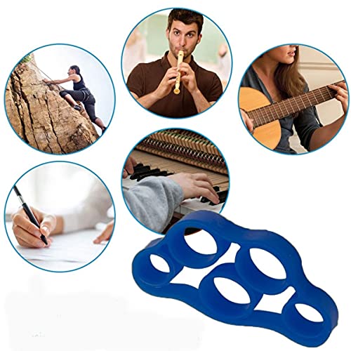 Elástico Silicone Azul de Fisioterapia Para Dedos das Mãos Fortalecimento e Exercicios