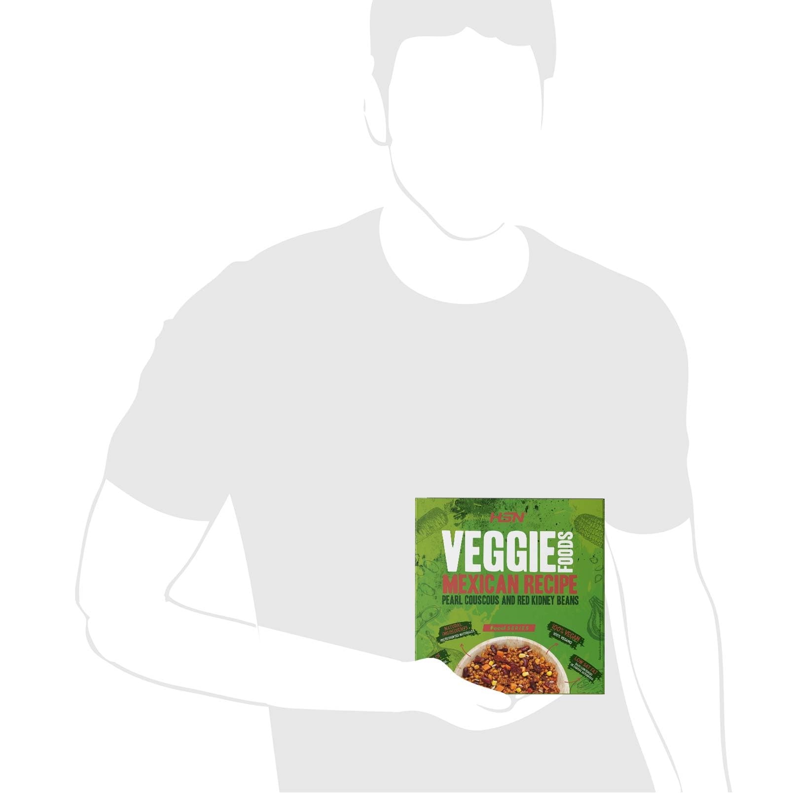 Plato Preparado Vegano Cuscús Perla y Frijoles Estilo Mexicano de HSN | 280 gramos | Listo para Calentar y Tomar | Alto en Proteínas, Bajo en calorías | Comida Sana y Rica