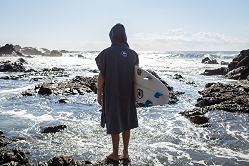 *New* Extra Large Poncho Changing Robe / Change Robe - Quick Dry Microfiber - Adjustable Sleeves [Choose Color] By Curve (Charcoal) #TOP5