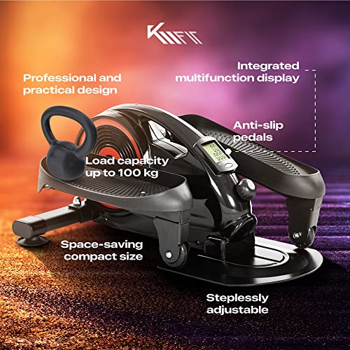 KM Fit Leg Trainer met LCD Display & APP | Hometrainer | Mini Elliptische Trainer | Crosstrainer voor thuis en op kantoor | Traploos instelbare magnetische weerstand | Tot 100 kg | SilentBelt Systeem - Afbeelding 4